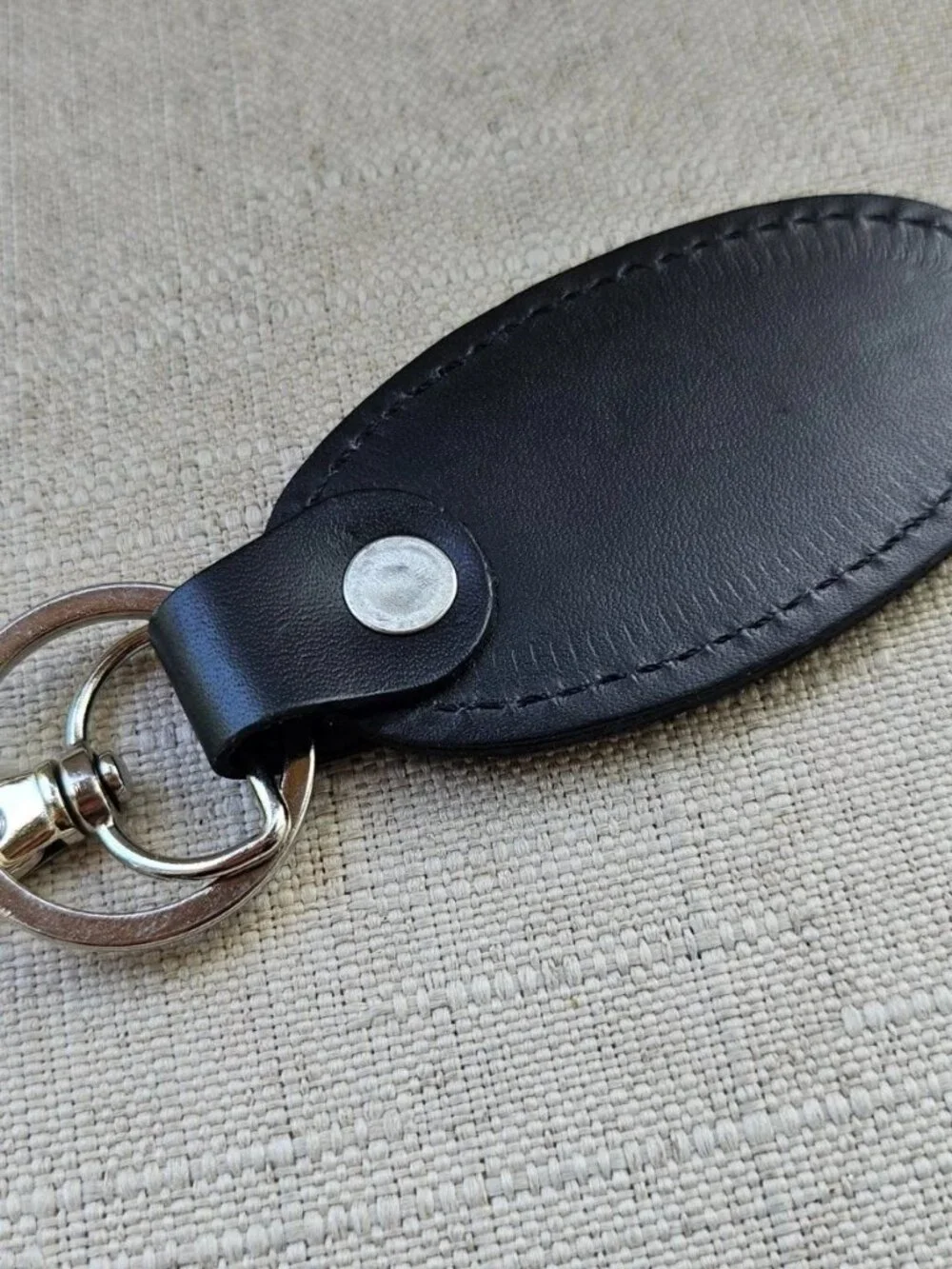Handmade Keys Holder Black Genuine Leather keychain Keyring Handmade